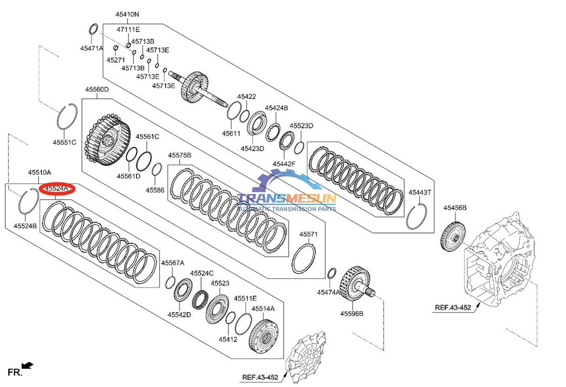 nueva A6MF2-2 piezas de transmisión automática Cuadro de embrague 455253F800 para KIA 2011-2024 Sportage 2.4L